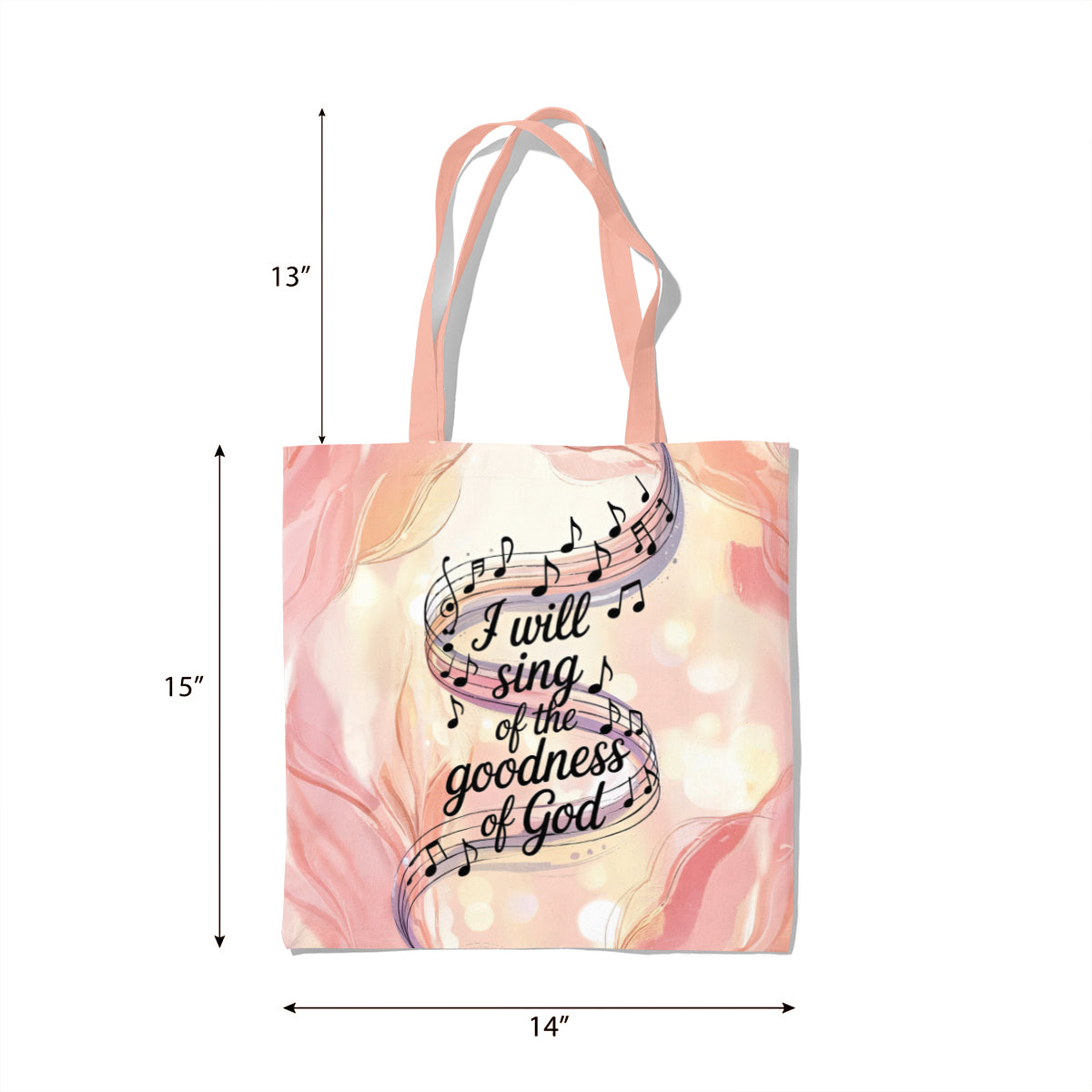 Goodness of God Musical Pastel Art Tote Bag