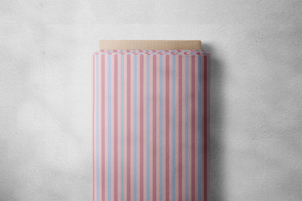Oyster Pink Stripes Print
