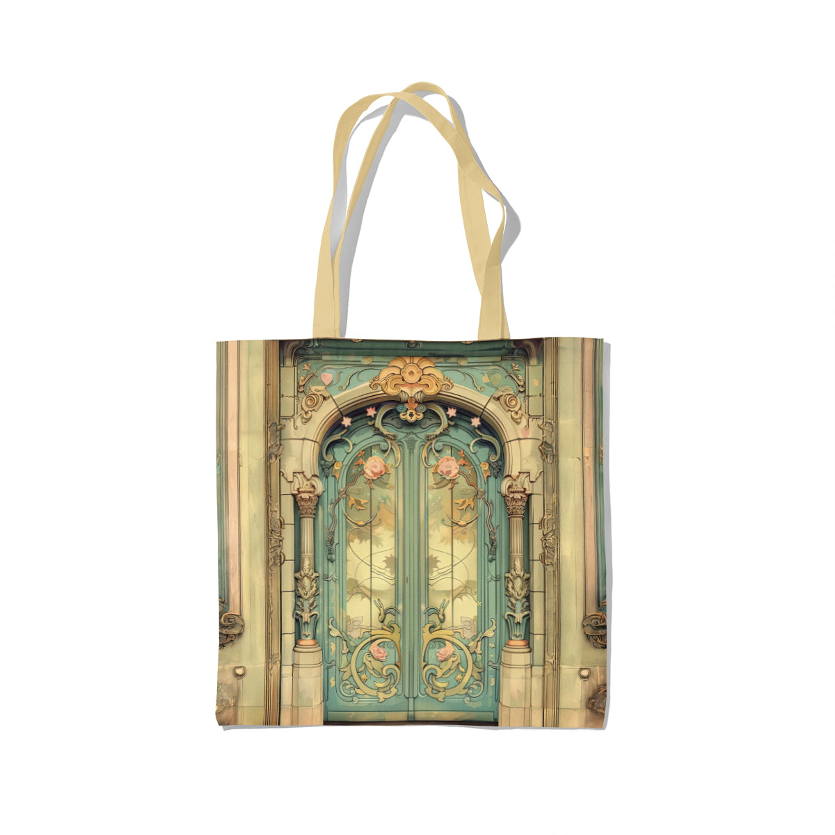 Ornate Pastel Vintage Doorway Art Tote Bag