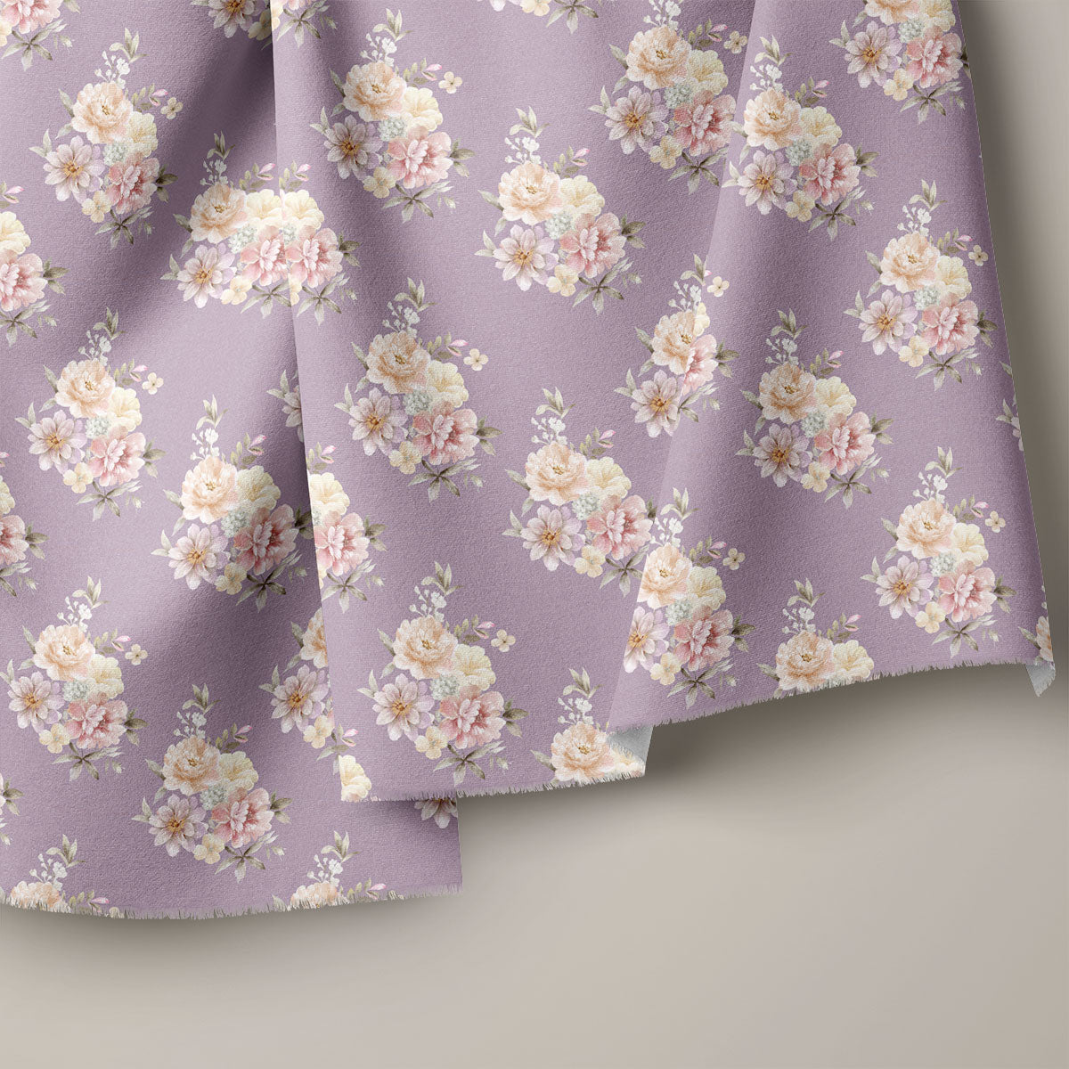 Languid Lavender Rose Floral Print