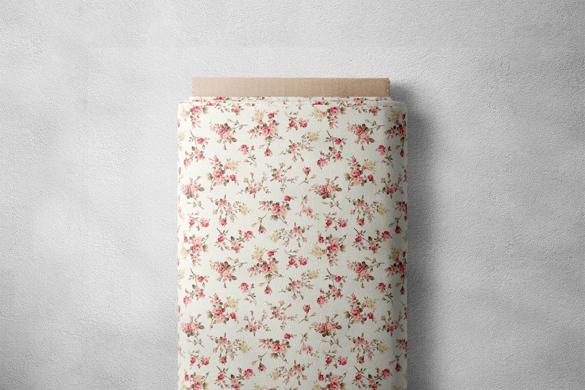 Brownish Pink & Fawn Roses Floral Print