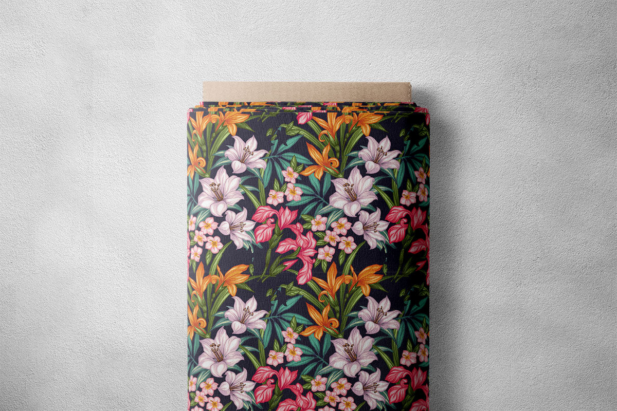 Pastel Purple Lily Floral Print