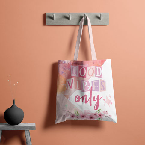 Good Vibes Only Canvas Tote Bag