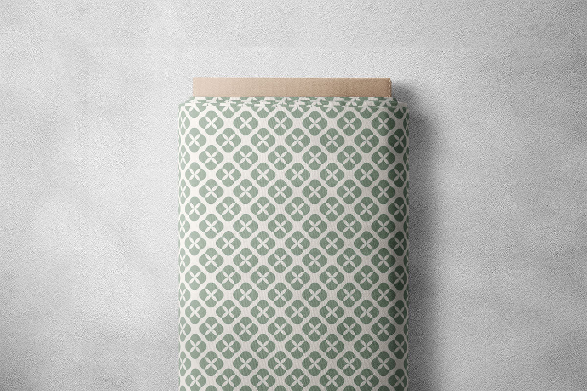 Mineral Green And Pinkish Grey Pattern  Geometric Print