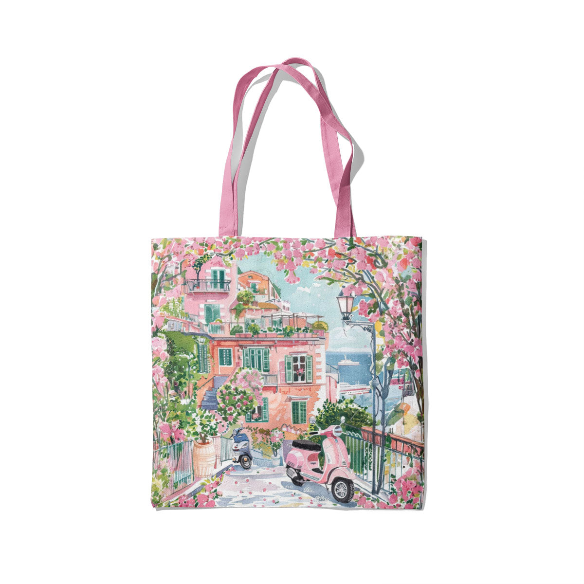 Tuscan Terrace Canvas Tote Bag