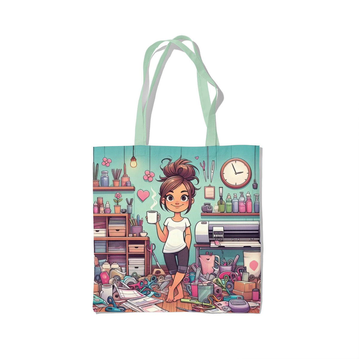 Pastel Workspace Aesthetic Still-Life Tote Bag