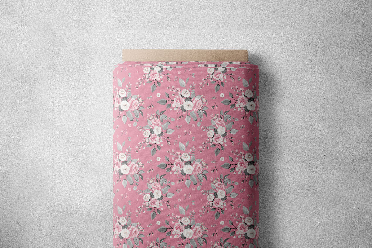 Ghost & Dusty Rose Floral Print