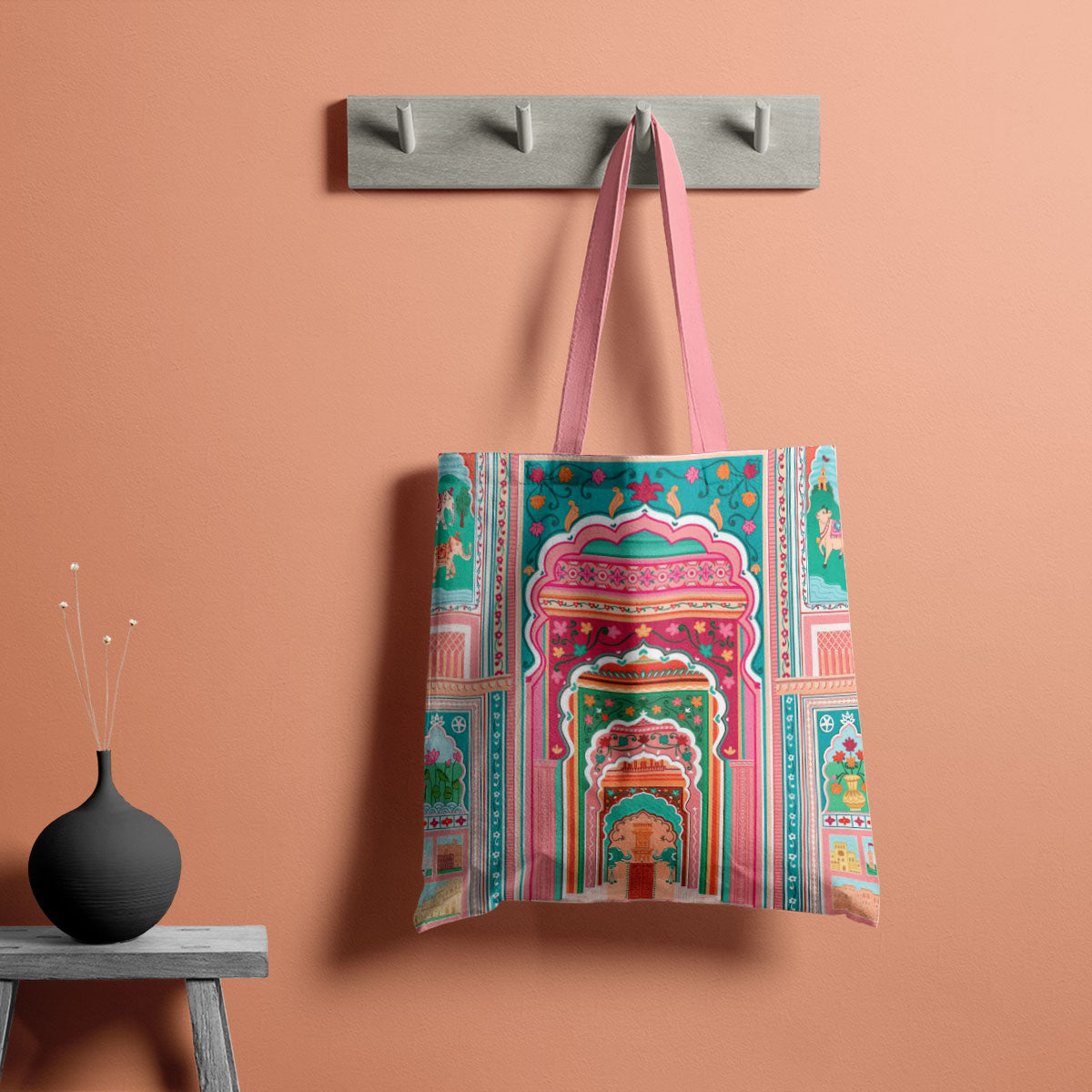 Jaipur Inspired Canvas Tote Bag