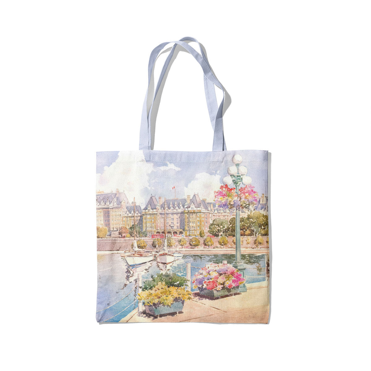 French Garden View Canvas Tote Bag