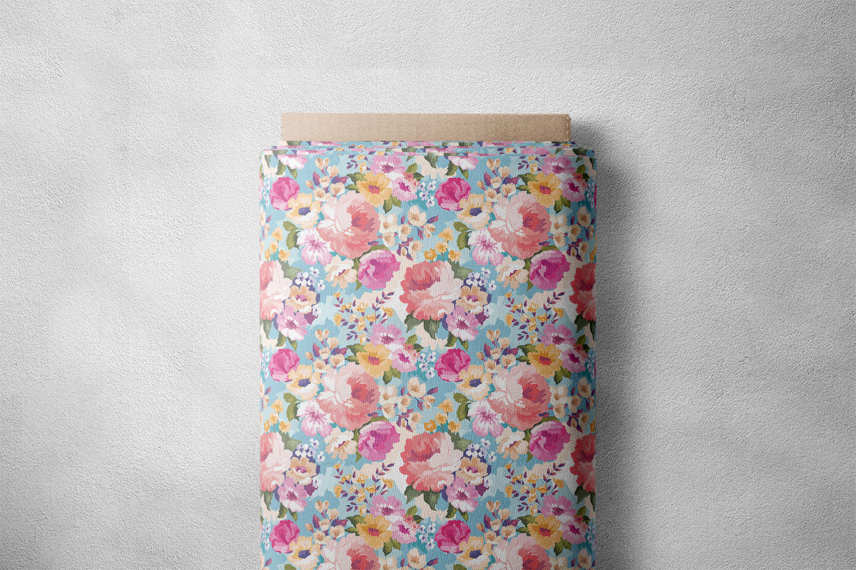 Muted Pink Vintage Rose Floral Print