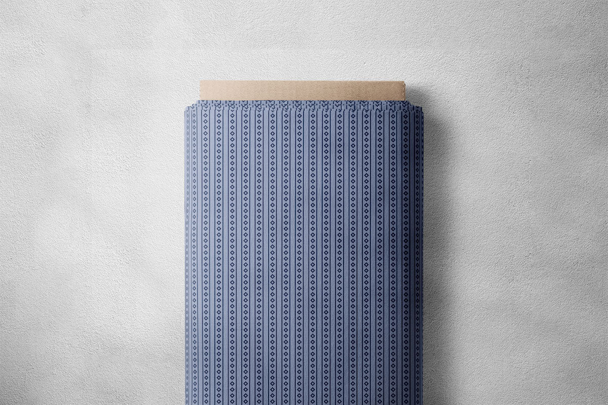 Ikat Pattern Watercolor Geometric Print