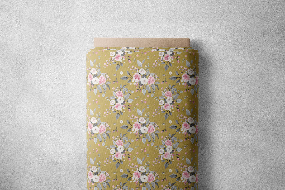 Oyster Pink Roses Floral Print