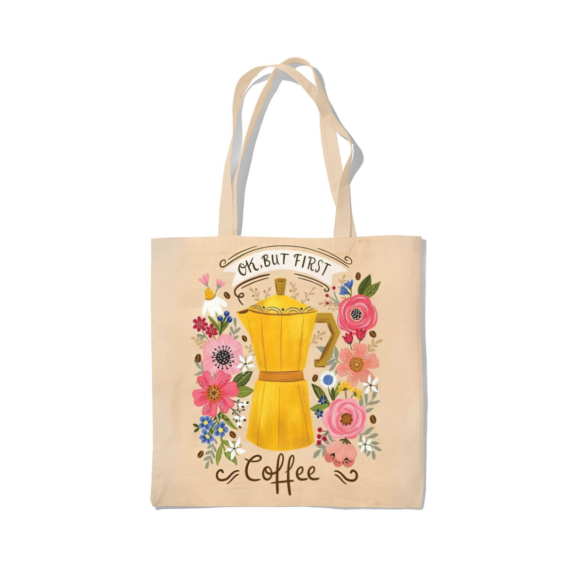 Coffee First Canvas Tote Bag