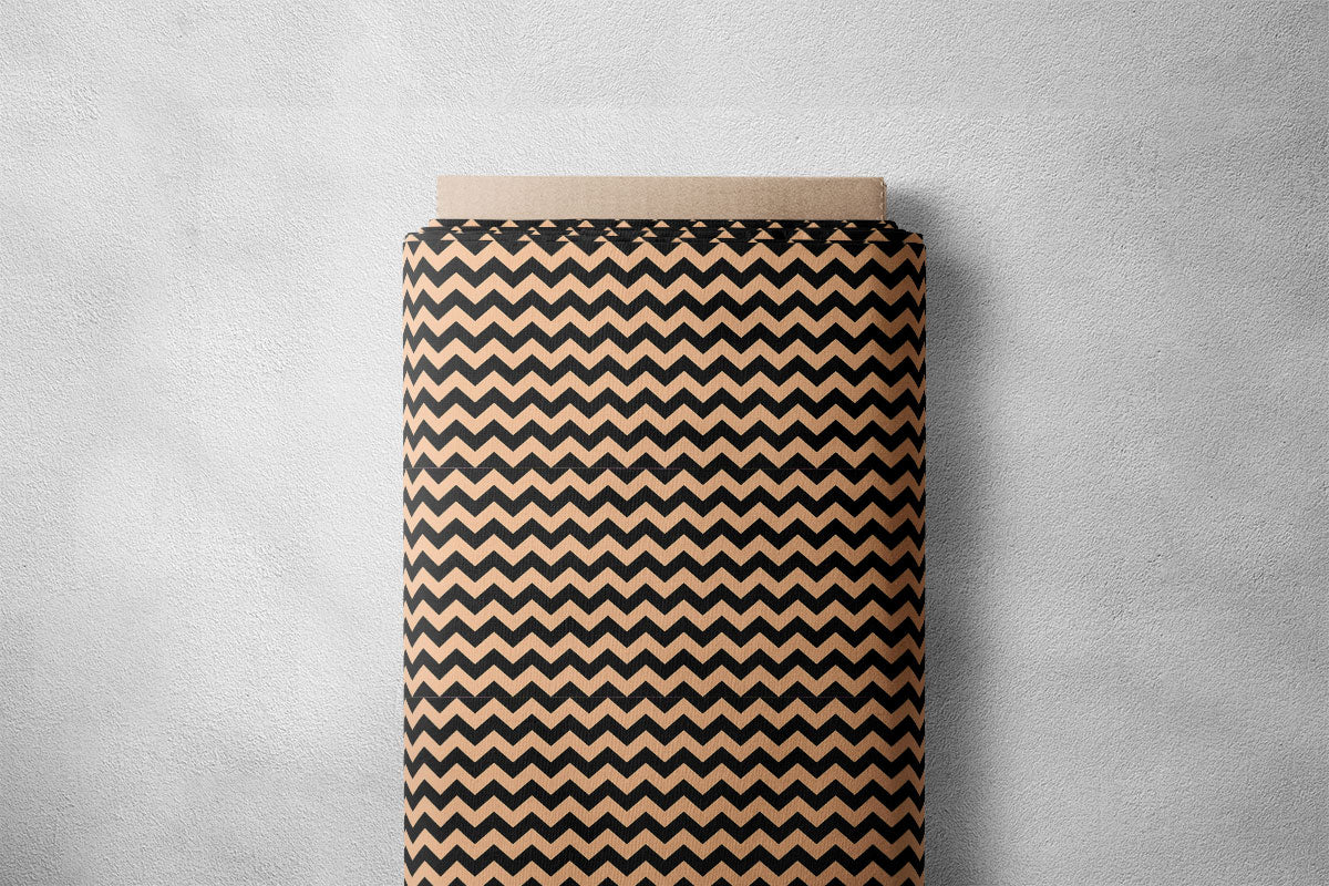 Pale Salmon Chevron Print
