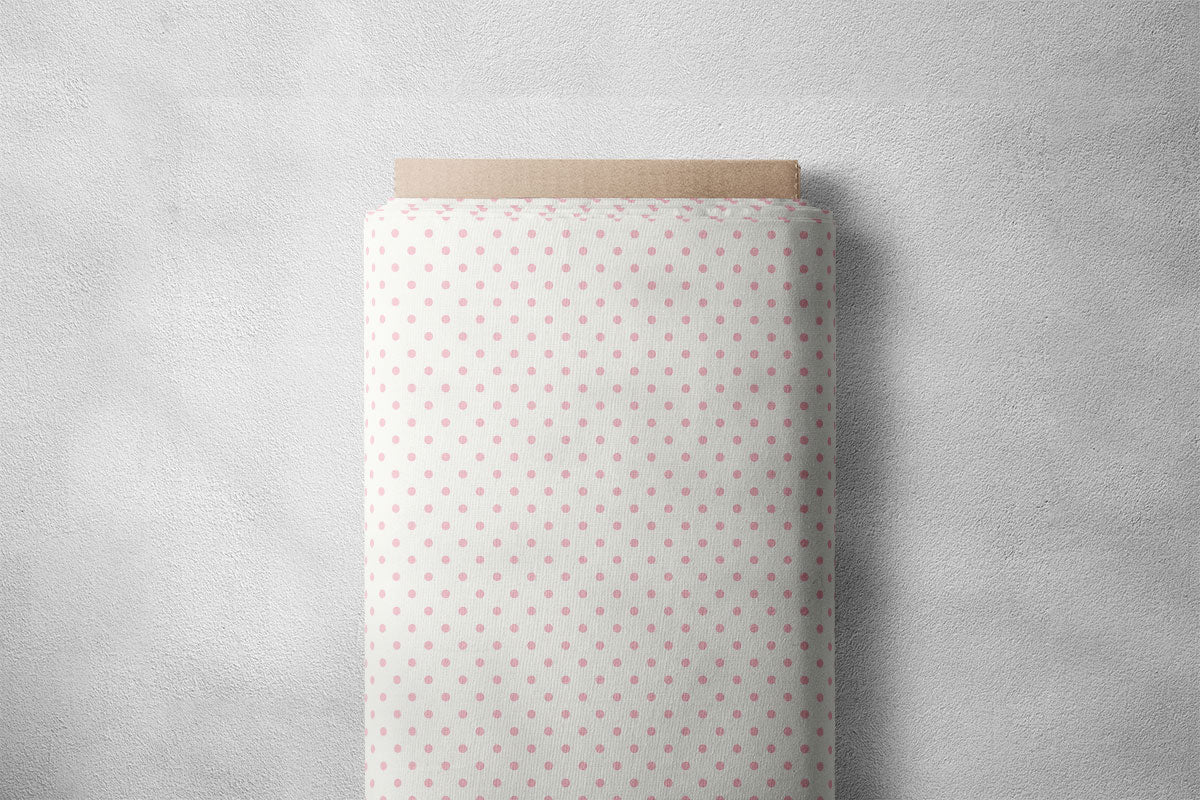 Pastel Grey And Dusty Pink Polka Dots Print