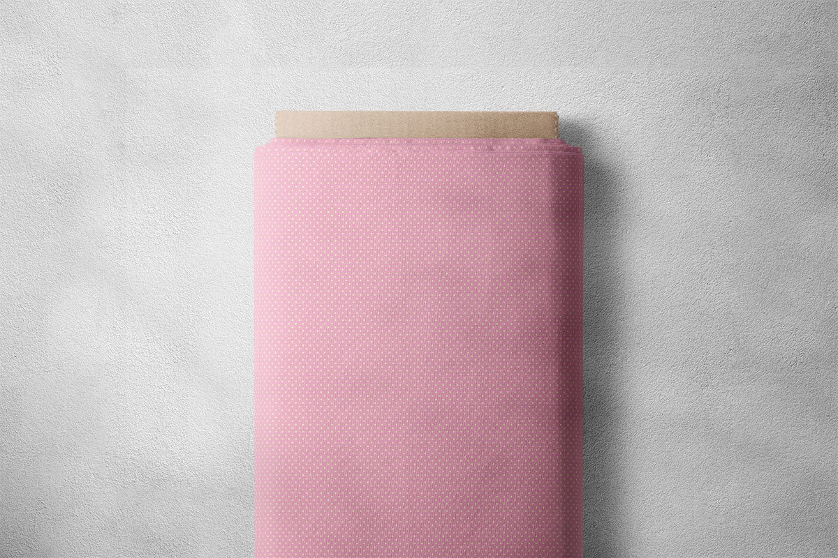 Dusky Rose And Harvest Gold Polka Dots Print