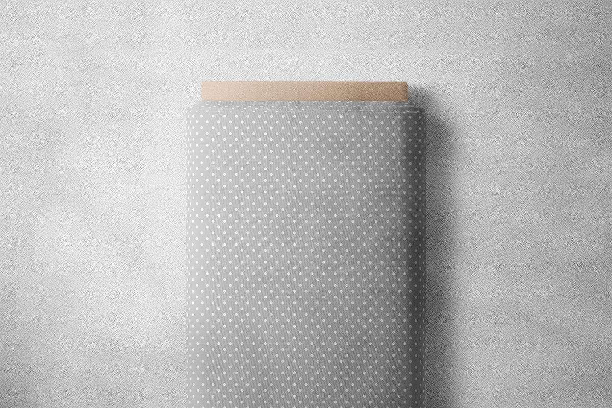 Grey And Light Grey Polka Dots Print