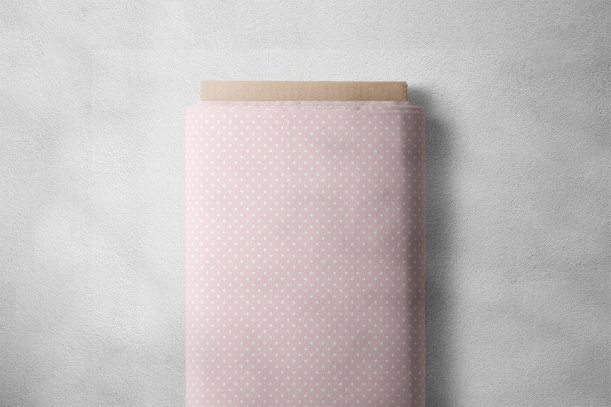 Pale Pink Polka Dots Print