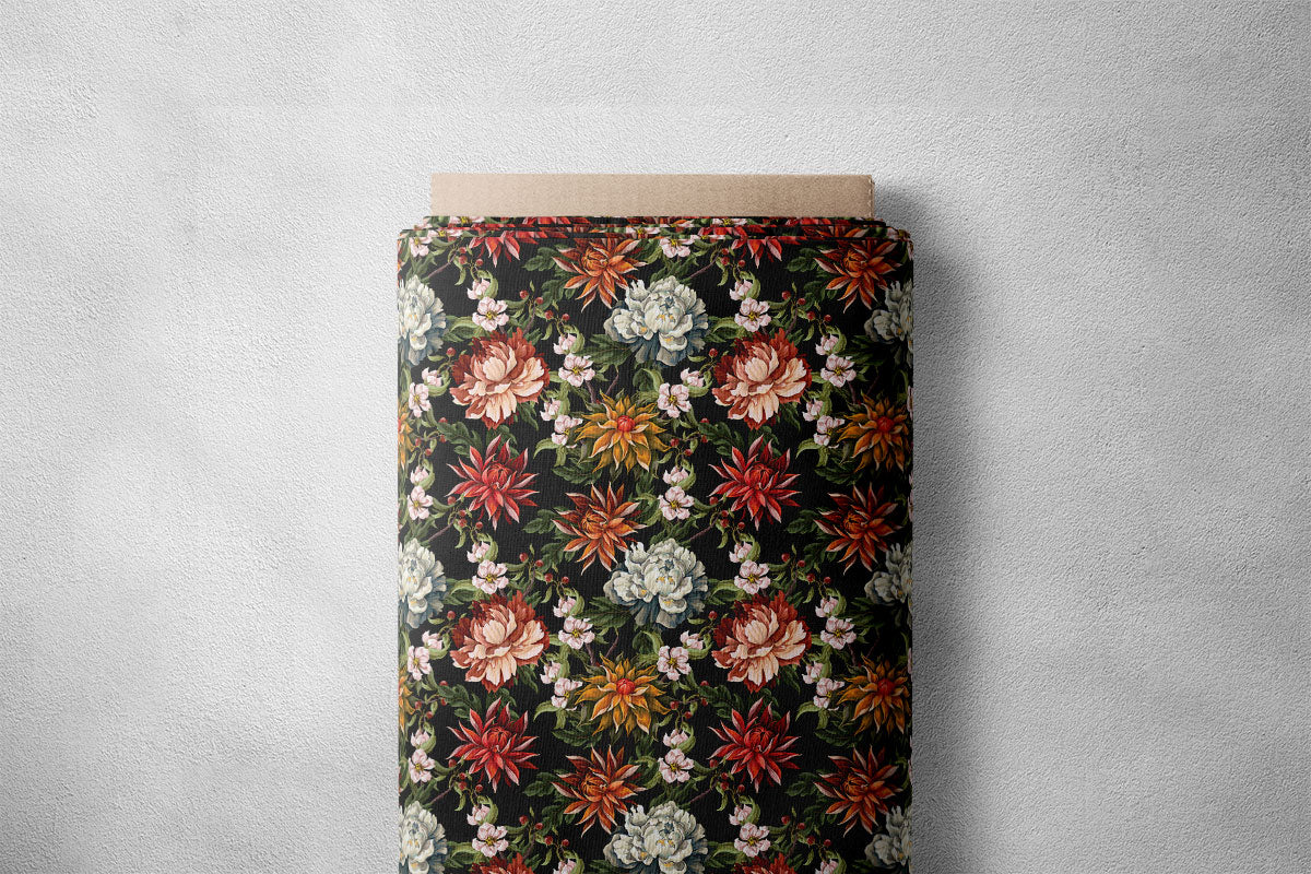 Rangoon Green Vintage Rose Floral Print