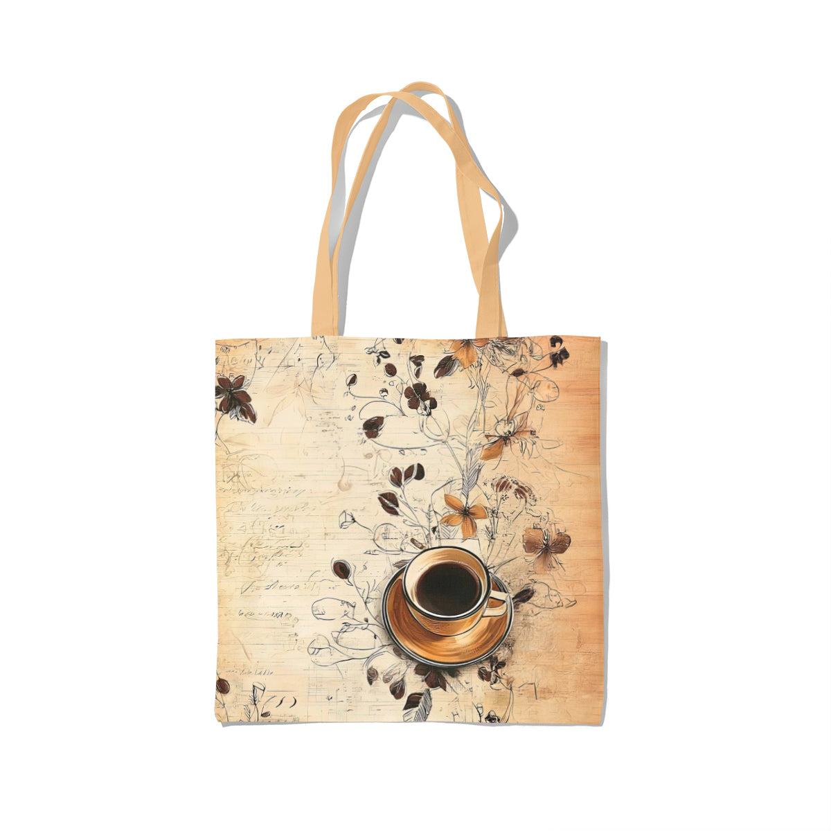 Botanical Vintage Coffee Moment Art Tote Bag