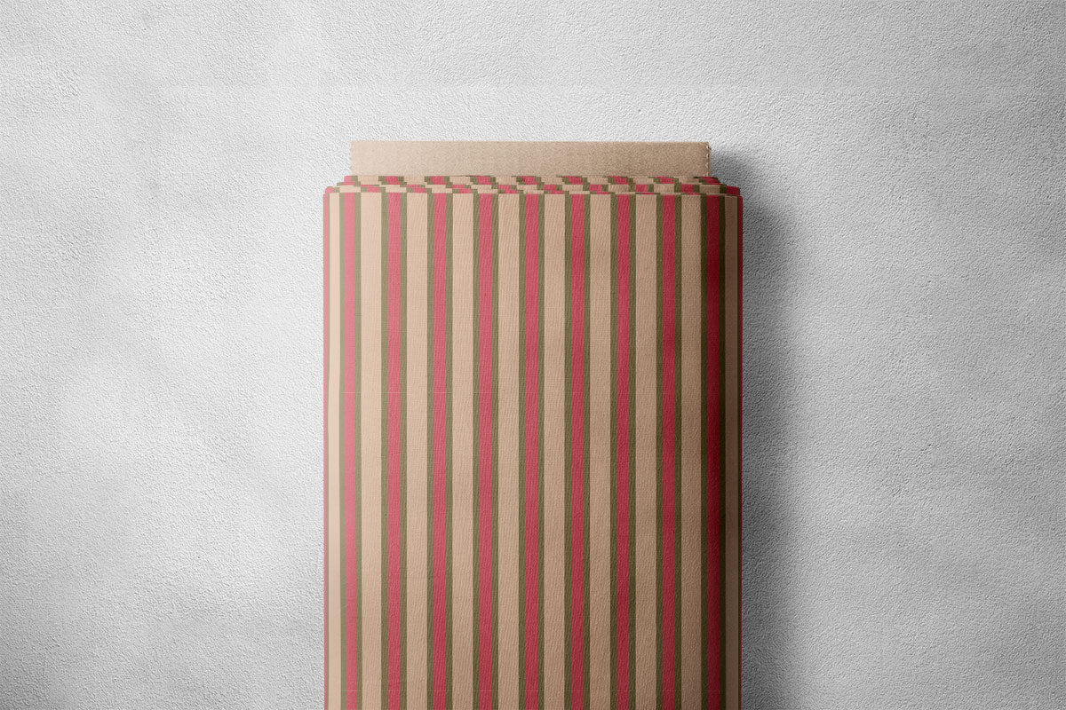 Antique Brass Stripes Print