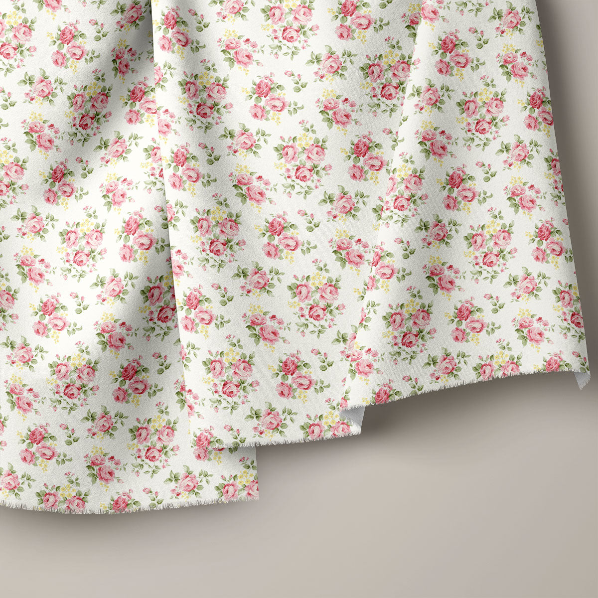 Raspberry Pink Rose Floral Print