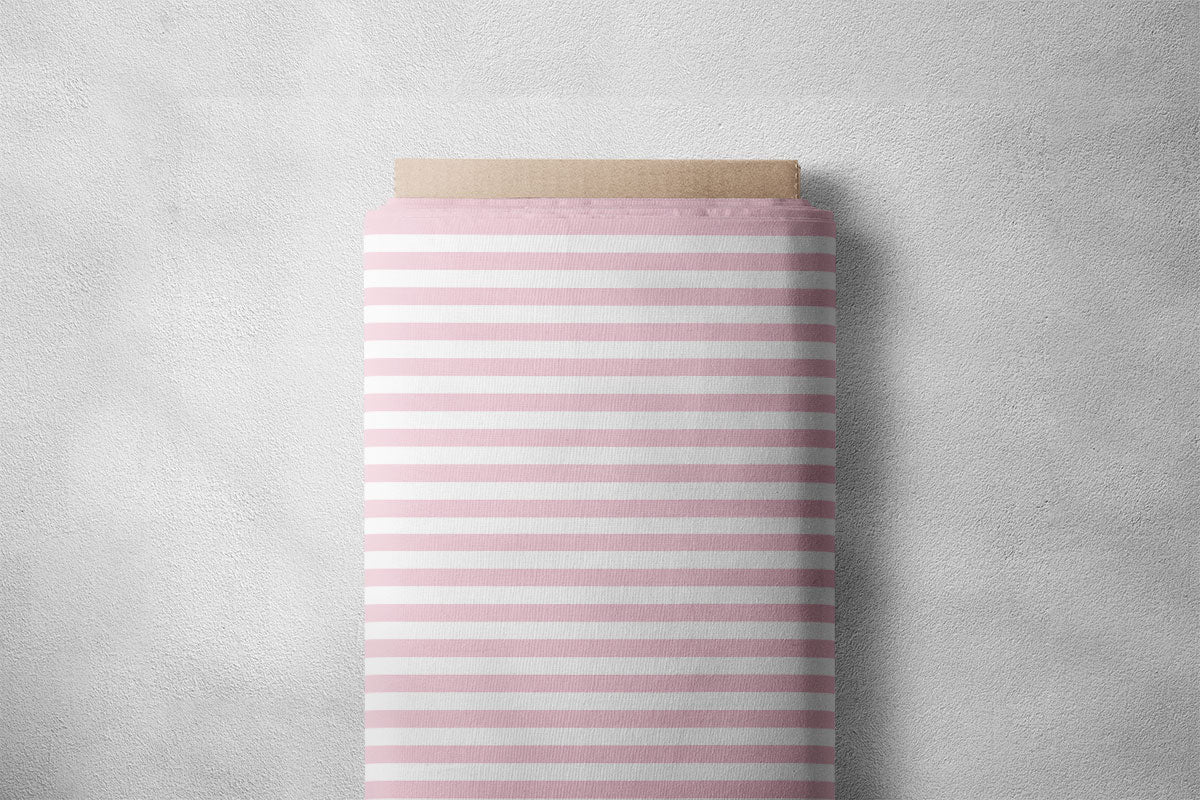 Faded Pink Stripes Print
