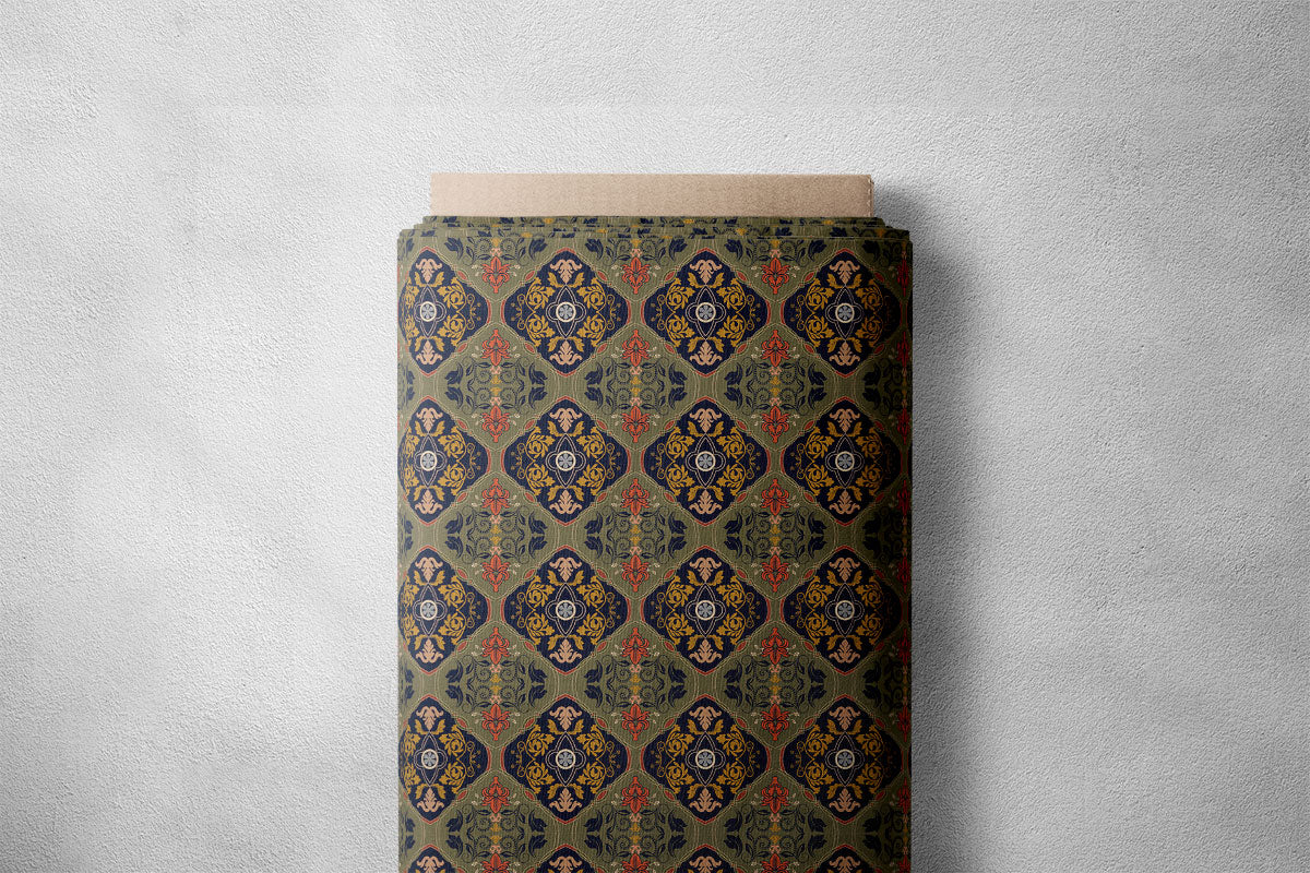 Soya Bean And Luxor Gold Pattern Geometric Print