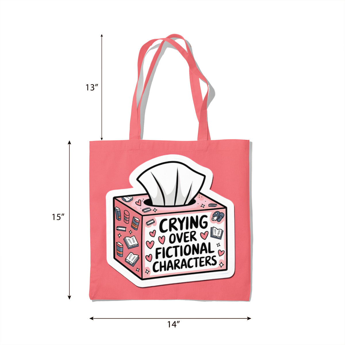 Pink Fictional Feels Illustrated Tote Bag