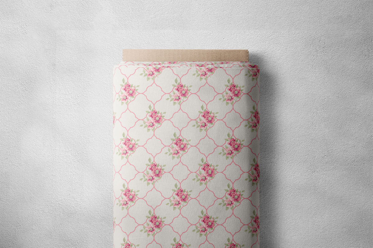 Bright Maroon Hibiscus Floral Print