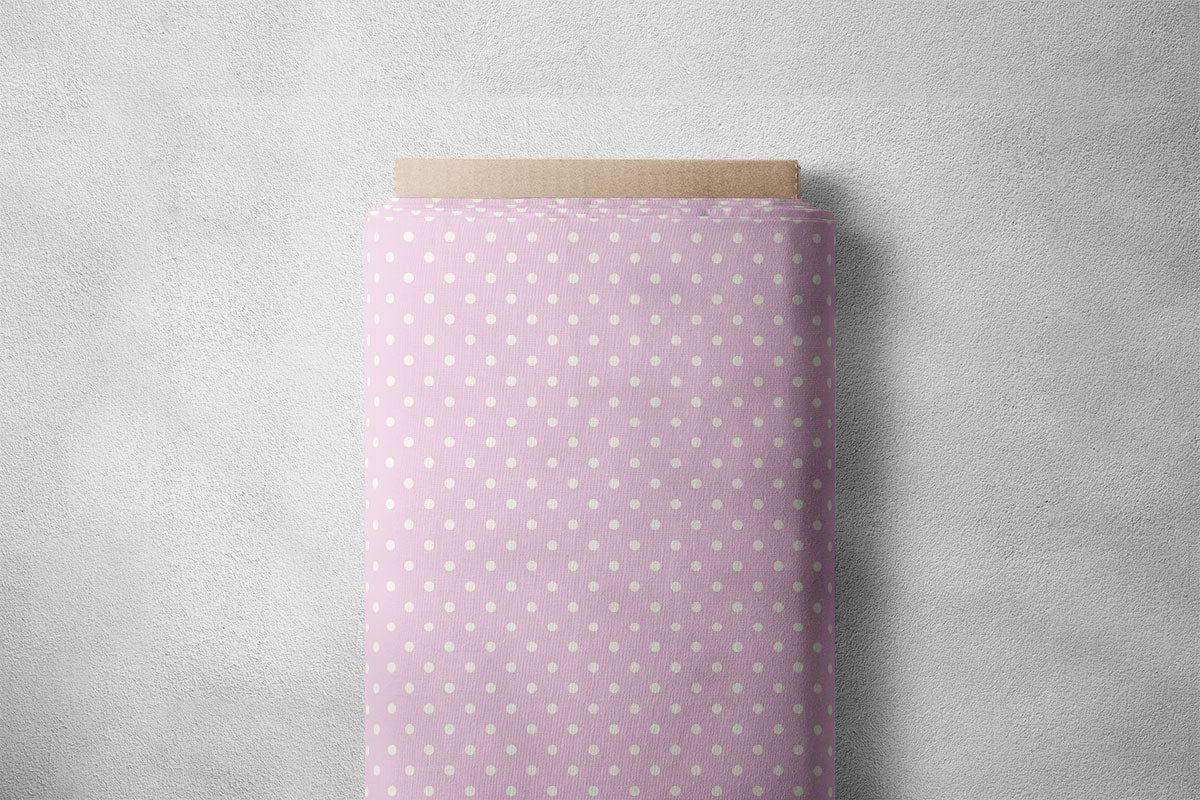 Pale Lilac Polka Dots Print