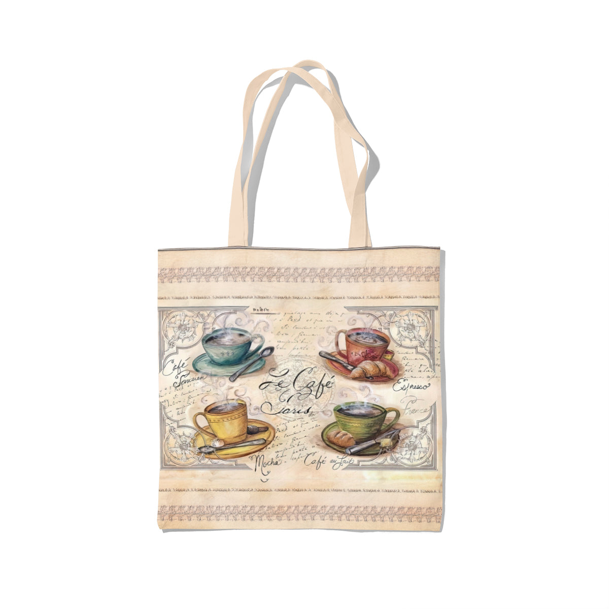 Pastel Vintage Coffee & Pastry Art Tote Bag