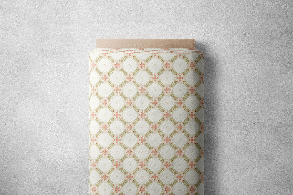 White Rock And Pinkish Brown Pattern Geometric Print