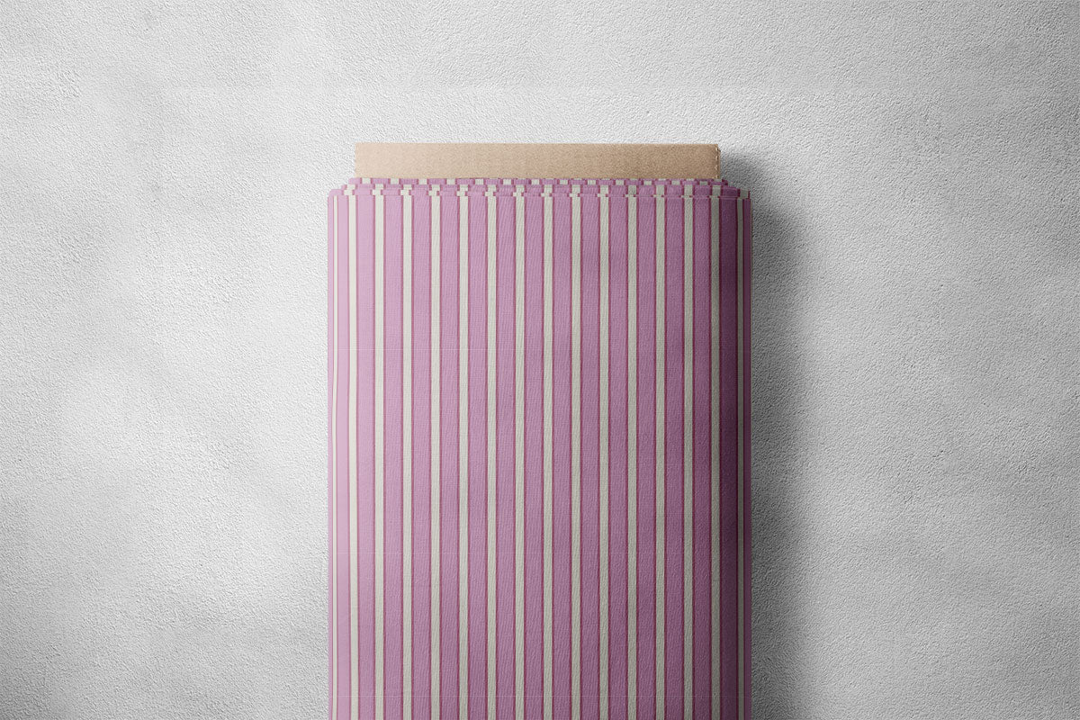 Antique Fuchsia Stripes Print