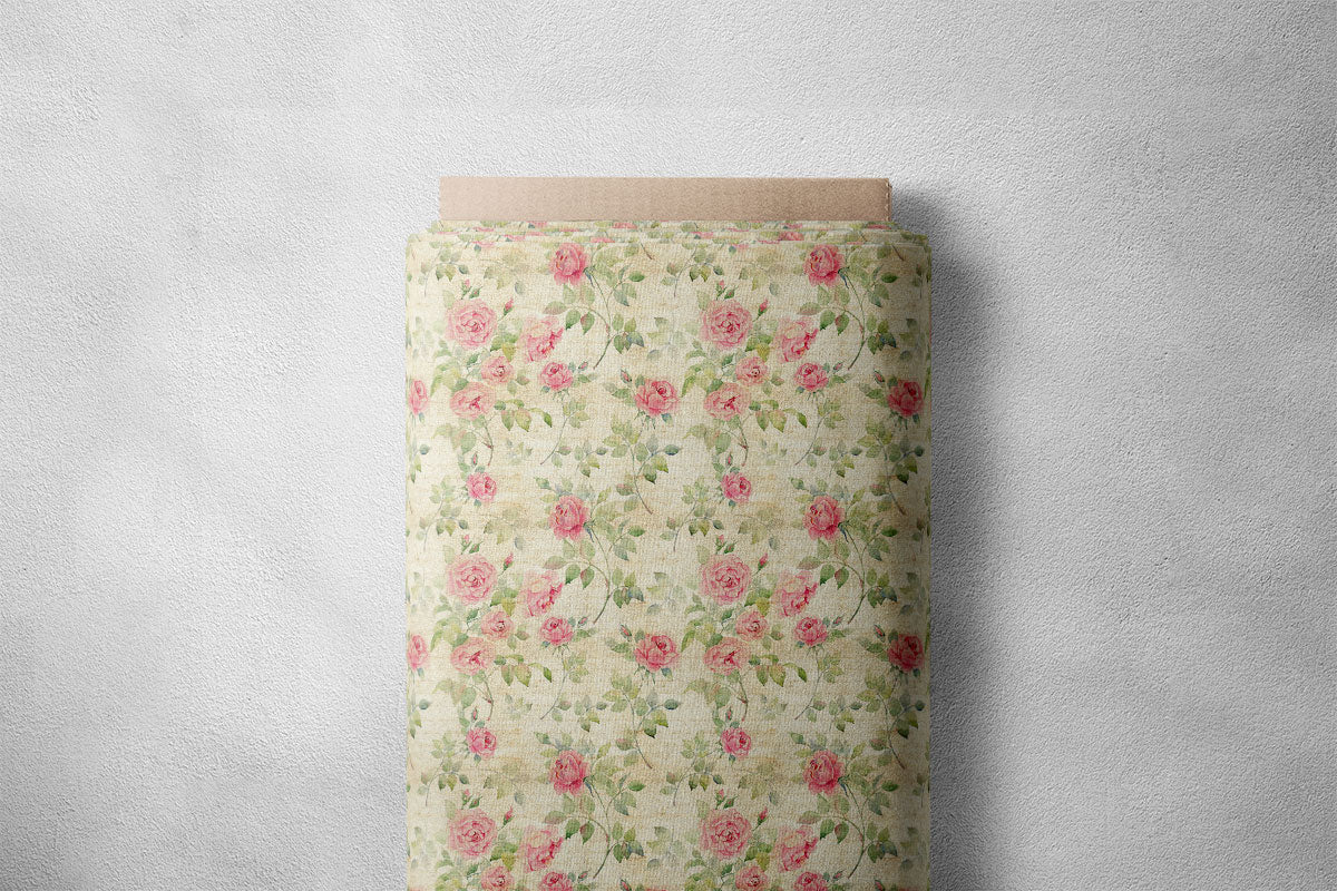 Sea Pink Roses Floral Print
