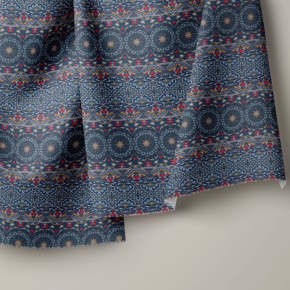 Blue Whale Pattern Geometric Print