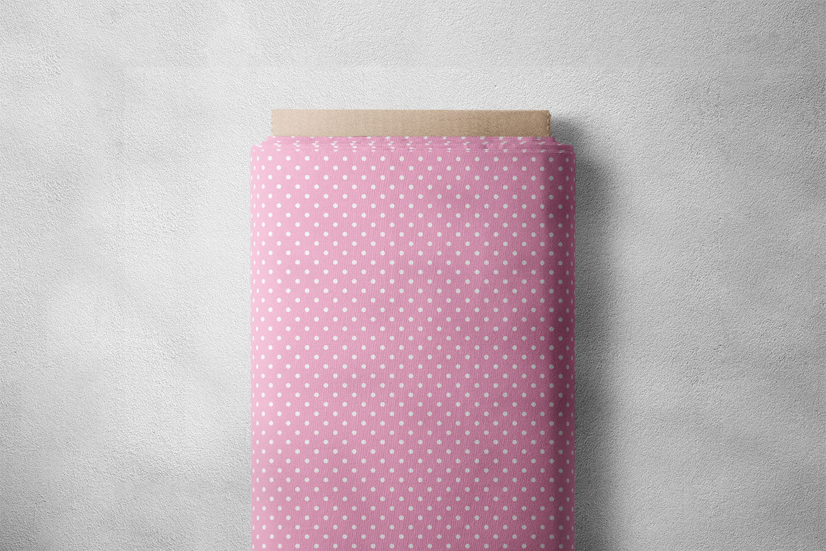 Blush Pink Polka Dots Print