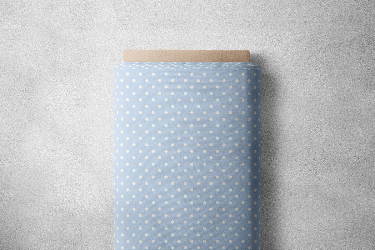 Cadet Blue Polka Dots Print