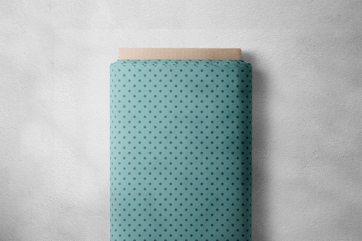 Sea Turtle Green Polka Dots Print