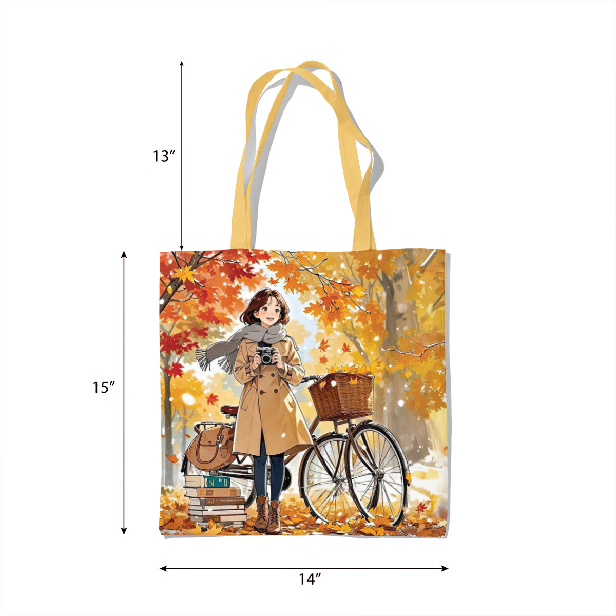 Autumn Coffee Ride Cozy Girl Tote Bag