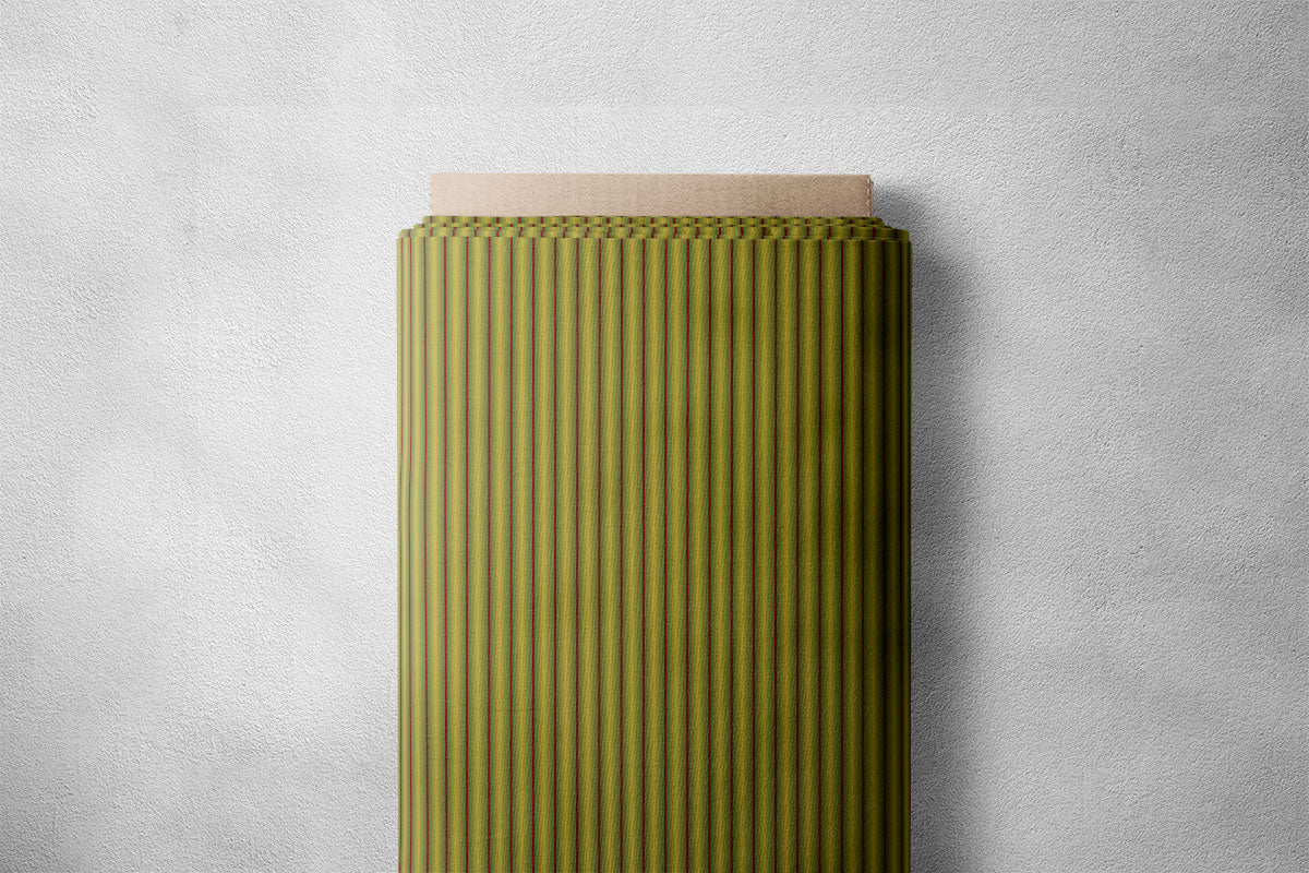 Muddy Green Stripes Print