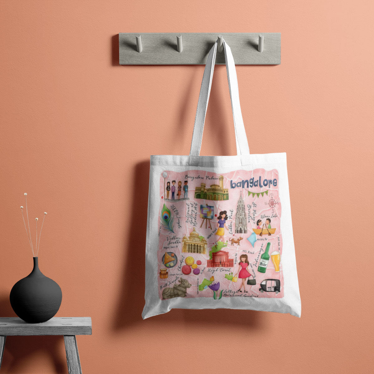 Explore Bangalore Canvas Tote Bag