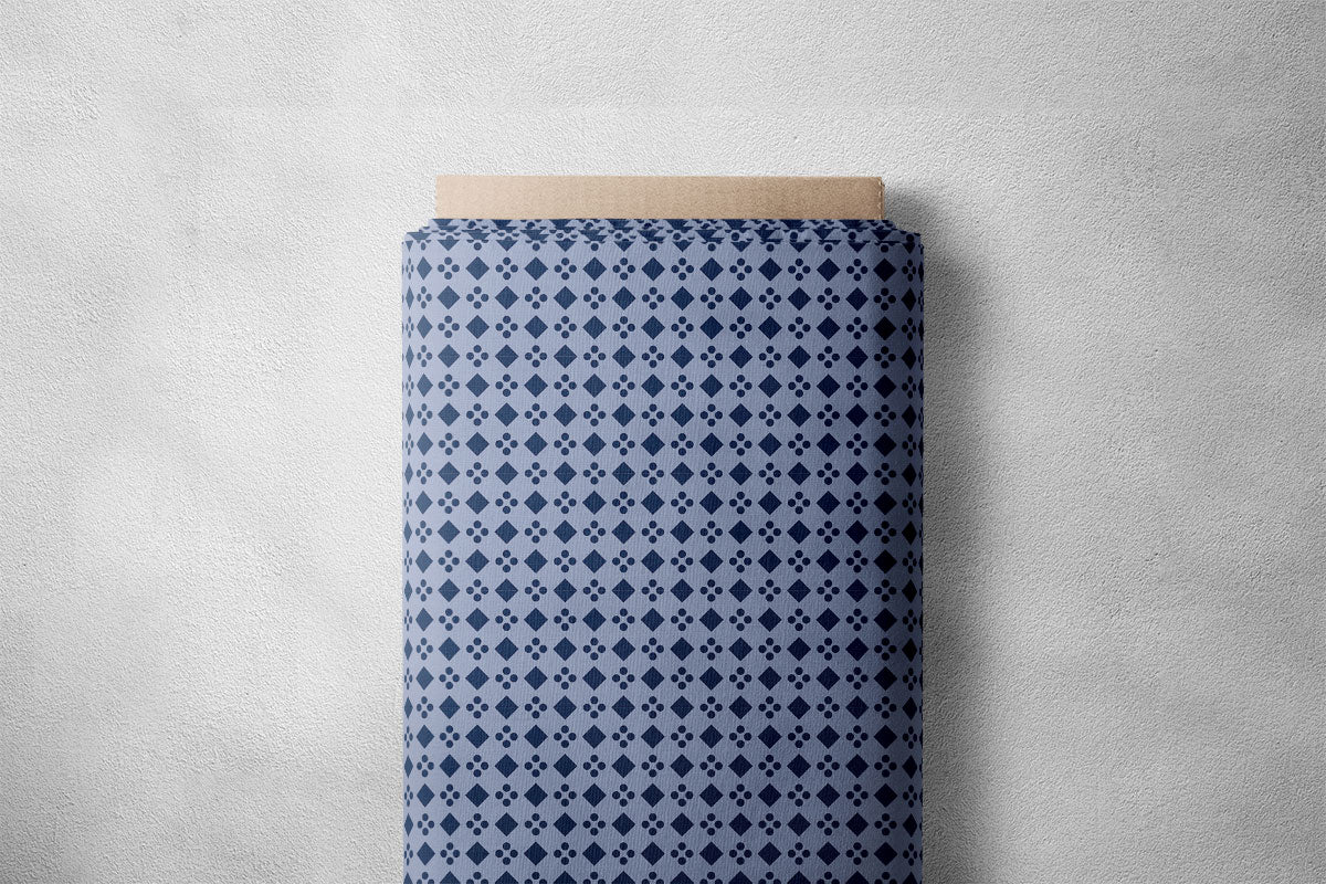 Gulf Blue Aztec Pattern Geometric Print