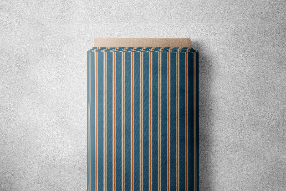 Dusk Blue Stripes Print