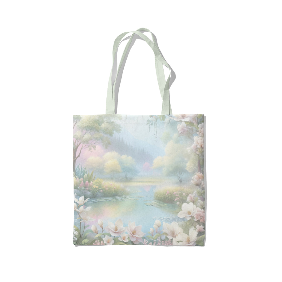 Magnolia Lake Pastel Blossom Tote Bag