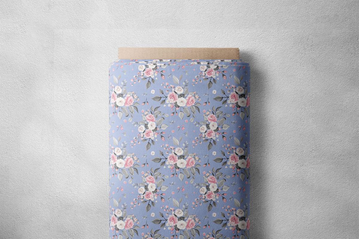 Aluminium & Dusty Rose Floral Print