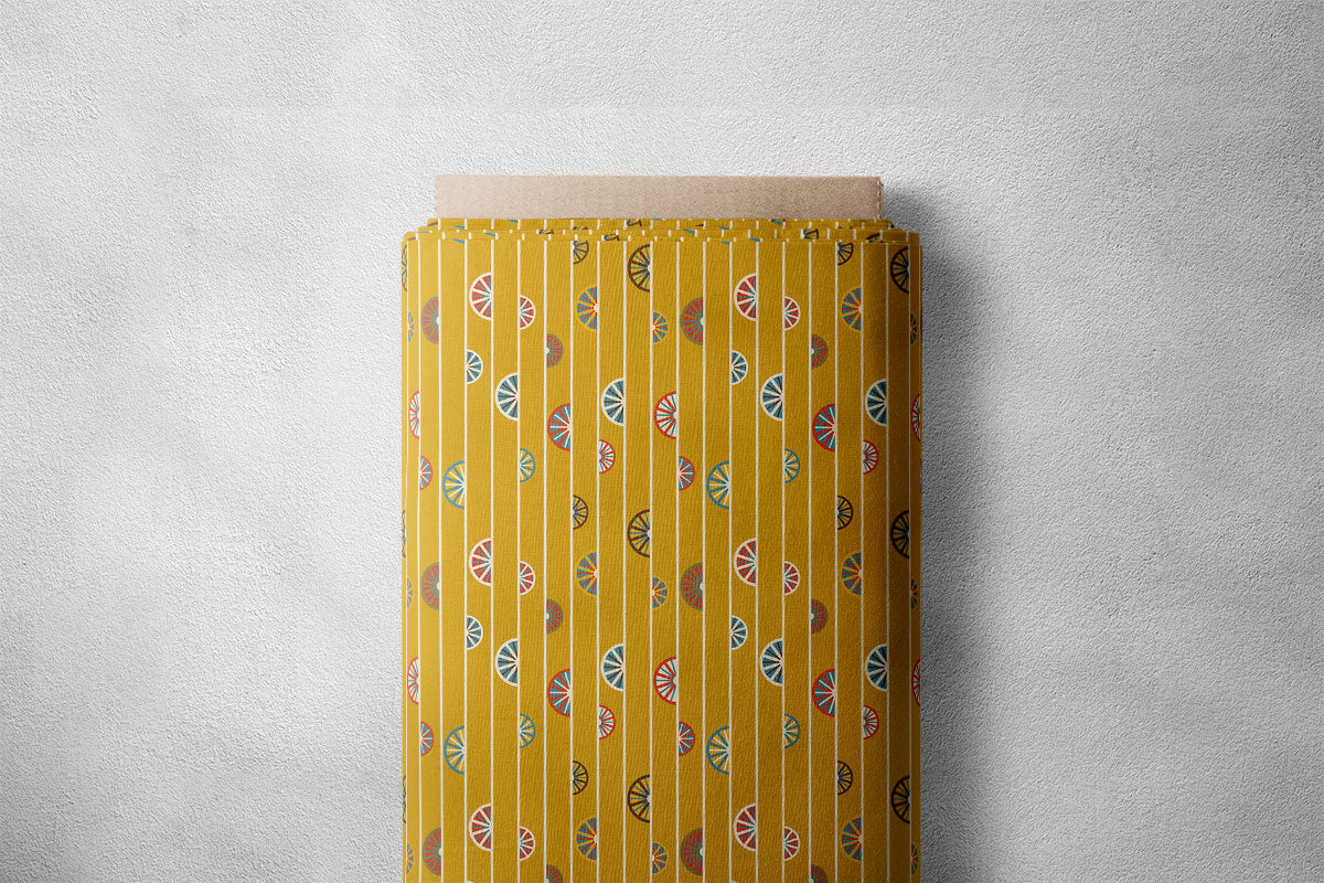 Medium Brown Stripes Print