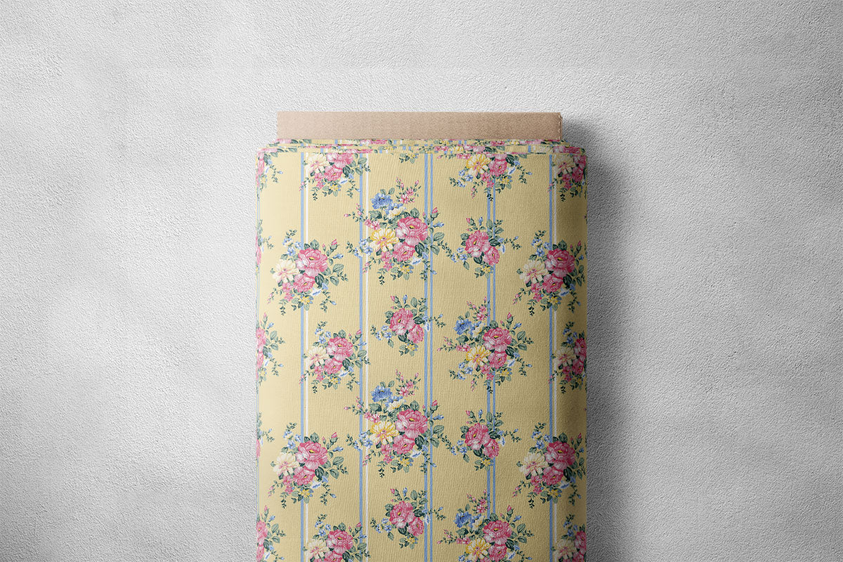 Khaki Vintage Rose Floral Print