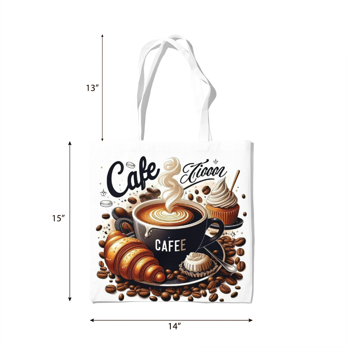 Classic French Café Breakfast Coffee Tote Bag