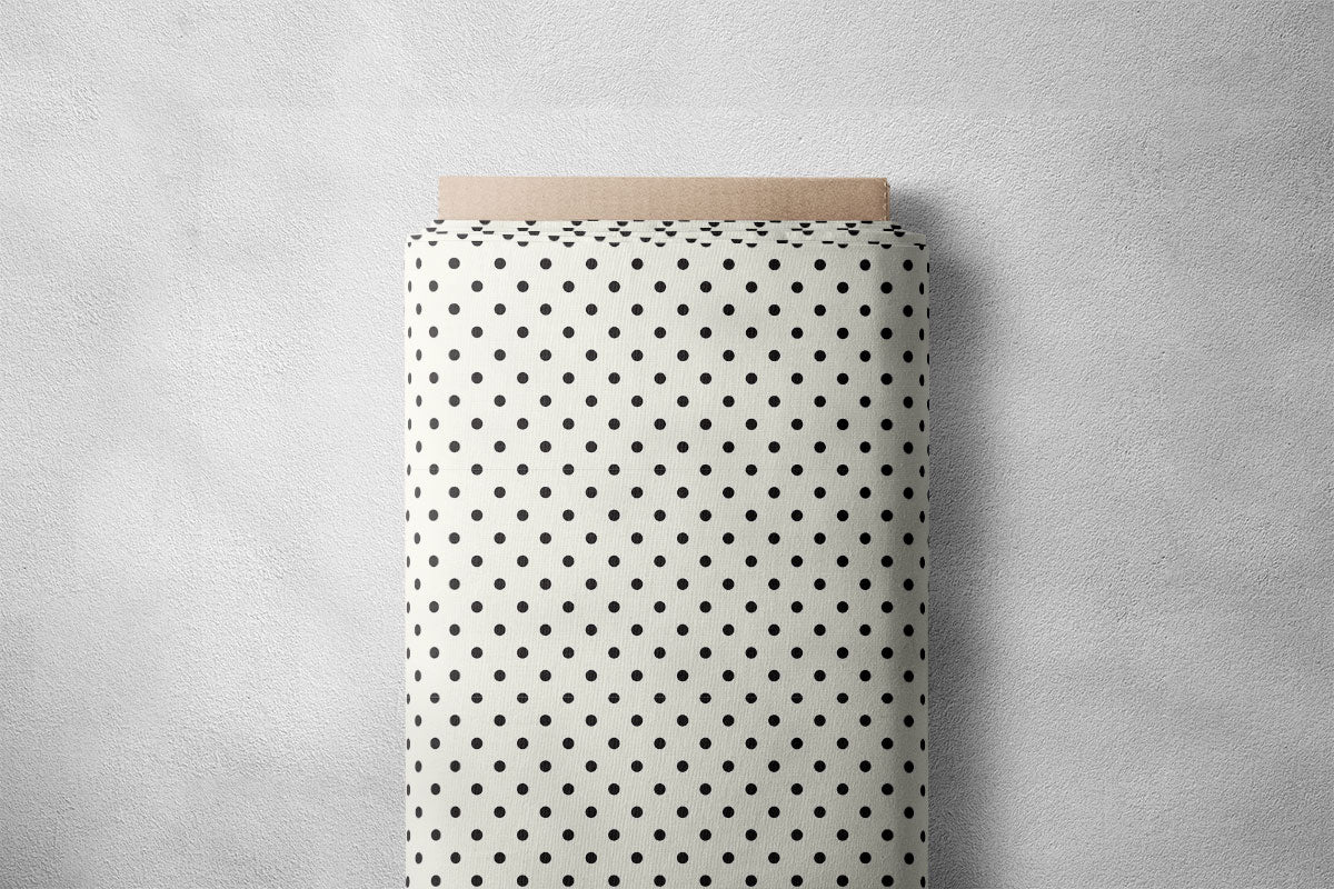 Grey Cloud Polka Dots Print